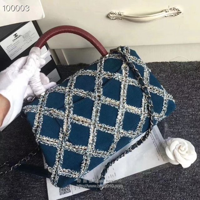 Chanel女包 香奈兒復古系列 Chanel手提包 香奈爾編織菱格手拎包 單肩斜挎女包  djc2571